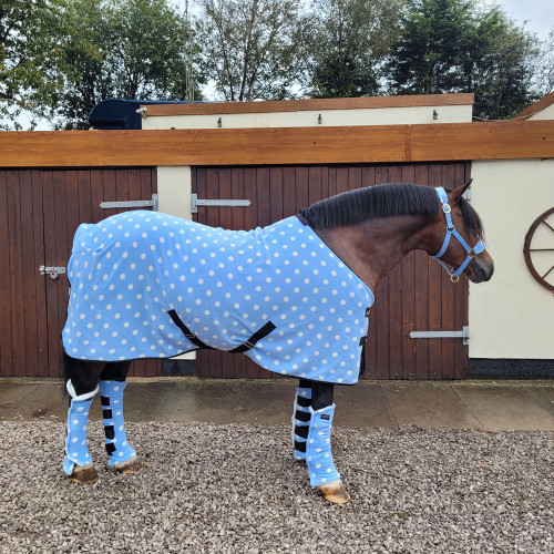 Supreme Products Dotty Fleece Boots - Beautiful Blue - Full