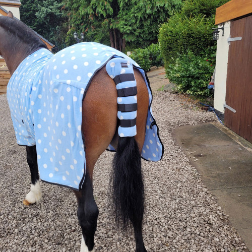 Supreme Products Dotty Fleece Tail Guard - Beautiful Blue - Cob/Full