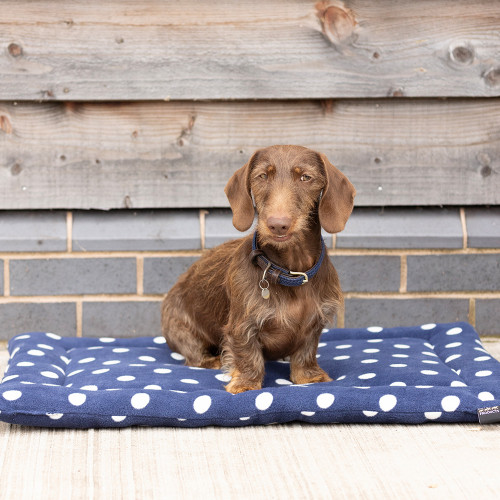 Supreme Products Dotty Fleece Dog Bed - Noble Navy - 40 x 60cm