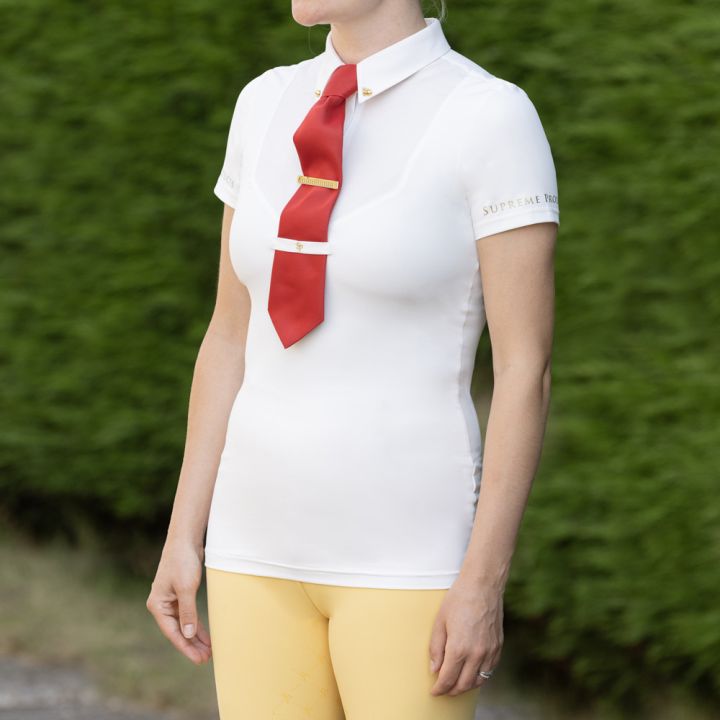 Supreme Products Short Sleeve Champion Show Rider Competition Shirt with Zip